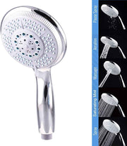 High Pressure Shower Head with 5 Spray Modes Adjustable Powerful Shower Head, Universal Shower Head for Bath, 1/2 Inch Interface, Chrome Finish In Australia - Darrahopens