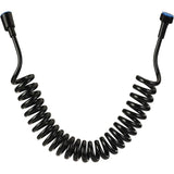 Bidet Hose 2m Telescopic Shower Hose ABS Replacement Spring Shower Hose for Bathroom Toilet Handheld Shower Head Bidet Sprayer, Black Finish