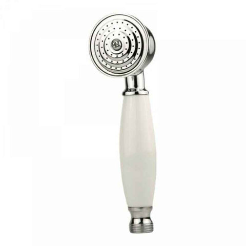 Complete bathroom shower head, anti-limescale shower head with ceramic handle, silver shower head, Chrome/White Finish Options In Australia - Darrahopens