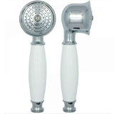 Complete bathroom shower head, anti-limescale shower head with ceramic handle, silver shower head, Chrome/White Finish Options In Australia - Darrahopens