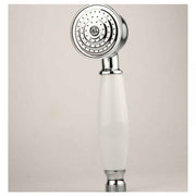 Complete bathroom shower head, anti-limescale shower head with ceramic handle, silver shower head, Chrome/White Finish Options In Australia - Darrahopens