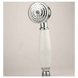 Complete bathroom shower head, anti-limescale shower head with ceramic handle, silver shower head, Chrome/White Finish Options In Australia - Darrahopens