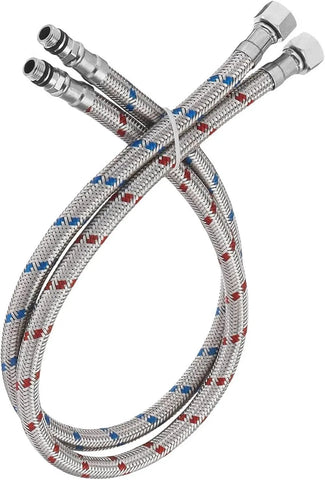 Bathroom Kitchen Faucet Connector Hoses, Braided Stainless Steel Supply Lines, 3/8 Inch Female x M10 Male, 32 Inch, 2 Pack In Australia - Darrahopens