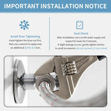 Bathroom Kitchen Faucet Connector Hoses, Braided Stainless Steel Supply Lines, 3/8 Inch Female x M10 Male, 32 Inch, 2 Pack
