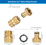 Garden Hose Quick Connector Set Solid Brass No Leak 3/4 Inch Thread Water Fitting for Garden Irrigation 6 Pack In Australia - Darrahopens