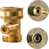 Garden Hose Shut Off Valve 3/4 Inch Solid Brass Heavy Duty Flow Control for Garden Watering Gold 4 Pack, Brass Construction