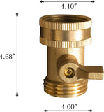 Garden Hose Shut Off Valve 3/4 Inch Solid Brass Heavy Duty Flow Control for Garden Watering Gold 4 Pack, Brass Construction