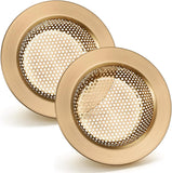 Kitchen Sink Strainer 2 Pack, Stainless Steel Drain Basket Cover Food and Hair Catcher for Kitchen Sink, Champagne Bronze, 4.4 Inch In Australia - Darrahopens
