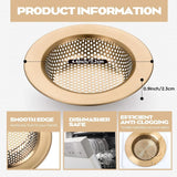 Kitchen Sink Strainer 2 Pack, Stainless Steel Drain Basket Cover Food and Hair Catcher for Kitchen Sink, Champagne Bronze, 4.4 Inch In Australia - Darrahopens