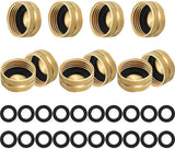 10 Pack Brass Garden Hose End Caps, 3/4 Inch Female Spigot Caps with 20 Washers for Home Garden Use, Brass Construction In Australia - Darrahopens