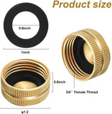 10 Pack Brass Garden Hose End Caps, 3/4 Inch Female Spigot Caps with 20 Washers for Home Garden Use, Brass Construction In Australia - Darrahopens