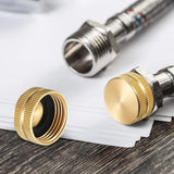 10 Pack Brass Garden Hose End Caps, 3/4 Inch Female Spigot Caps with 20 Washers for Home Garden Use, Brass Construction In Australia - Darrahopens