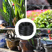 1/4 Inch Drip Irrigation Tubing, 50 Ft PVC Water Line Hose for Garden Watering, Black, Durable Plastic Construction