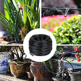 1/4 Inch Drip Irrigation Tubing, 50 Ft PVC Water Line Hose for Garden Watering, Black, Durable Plastic Construction