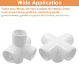 3/4 Inch 5 Way PVC Pipe Fittings, Furniture Grade Elbow Corner Connectors for DIY Greenhouse and Tent, White, 4 Pack In Australia - Darrahopens