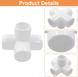 3/4 Inch 5 Way PVC Pipe Fittings, Furniture Grade Elbow Corner Connectors for DIY Greenhouse and Tent, White, 4 Pack In Australia - Darrahopens