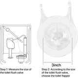 2 Pack GA715014-GEG1 Toilet Flapper, Clear Rubber with Stainless Steel Chain Hook for Toilet Tank Repair, 3 Inch