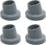 Shower Chair Rubber Tips 4 Pack, Non Slip Slope Replacement Feet Pads Floor Protectors for Tub Transfer Bench, 1 1/8 Inch ID Gray In Australia - Darrahopens