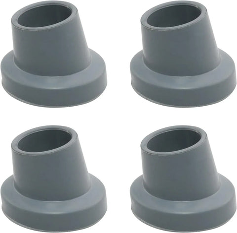Shower Chair Rubber Tips 4 Pack, Non Slip Slope Replacement Feet Pads Floor Protectors for Tub Transfer Bench, 1 1/8 Inch ID Gray In Australia - Darrahopens