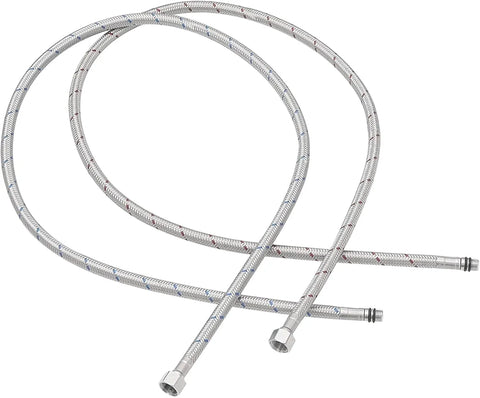 Faucet Supply Lines Braided Stainless Steel 3/8 Comp x M10 Male Connector for Faucet Installation 40 Inch 2 Pack