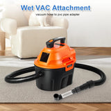 Vacuum Hose To PVC Pipe Adapter, HVAC Drain Line Cleaner Attachment for AC Condensate Drain Cleaning, Black, 2 Pack