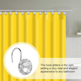 12 Pcs Shower Curtain Hooks Acrylic Crystal Diamond Decorative Rustproof Rings for Bathroom Rods White, Daily Comfort Use In Australia - Darrahopens