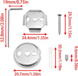 Universal Towel Bar Replacement Bracket Set with Screws and M3 Wrench for Wall Mounted Bathroom Hardware, 1.38 Inch