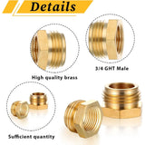Brass Garden Hose Adapter, G 1/2 BSP Female to 3/4 GHT Male Threaded Connector for Garden Hose, 2 Pack, Brass Construction In Australia - Darrahopens