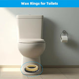 Toilet Bowl Wax Ring Gasket 2 Pack, Thick Polyethylene Flange Universal Seal for 3 and 4 Inch Waste Lines, Daily Comfort Use