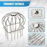 2 Pack Square Gutter Downspout Guard, 304 Stainless Steel Leaf Debris Strainer for 2 x 3 Inch Drains, Roof Garden Use
