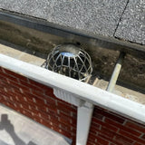 2 Pack Square Gutter Downspout Guard, 304 Stainless Steel Leaf Debris Strainer for 2 x 3 Inch Drains, Roof Garden Use