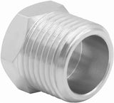 2 Pack Pipe Fitting Reducer Bushing, Nickel Plated Brass, 1/2 G Male to 3/8 Compression Female for Plumbing Connections
