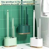 3 In 1 Toilet Brush and Plunger Set with Vented Holder, Heavy Duty Wall Mounted Bathroom Cleaning Kit, Dark Green