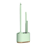 3 In 1 Toilet Brush and Plunger Set with Vented Holder, Heavy Duty Wall Mounted Bathroom Cleaning Kit, Dark Green