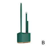 3 In 1 Toilet Brush and Plunger Set with Vented Holder, Heavy Duty Wall Mounted Bathroom Cleaning Kit, Dark Green