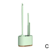 3 In 1 Toilet Brush and Plunger Set with Vented Holder, Heavy Duty Wall Mounted Bathroom Cleaning Kit, Dark Green