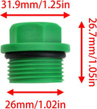 3/4 Inch Garden Hose Cap 4 Pack Plastic Water Pipe Plug End Cap Connector for Garden Hose Tube Green, Durable Plastic Construction