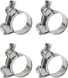 4 Pack 1 Inch T Bolt Hose Clamps, Heavy Duty Stainless Steel, for 26mm to 28mm ID Hoses, Silver, Stainless Steel Construction In Australia - Darrahopens