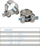 4 Pack 1 Inch T Bolt Hose Clamps, Heavy Duty Stainless Steel, for 26mm to 28mm ID Hoses, Silver, Stainless Steel Construction In Australia - Darrahopens