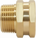 Brass Pipe Fittings Adapter, 3/4 Inch Female GHT to Male NPT Thread for Garden Hose and Plumbing, 4 Pack, Brass Construction