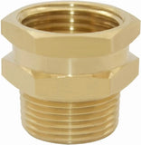 Brass Pipe Fittings Adapter, 3/4 Inch Female GHT to Male NPT Thread for Garden Hose and Plumbing, 4 Pack, Brass Construction