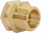 Brass Pipe Fittings Adapter, 3/4 Inch Female GHT to Male NPT Thread for Garden Hose and Plumbing, 4 Pack, Brass Construction