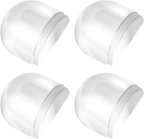 4 Pcs Floor Door Stopper, Self Adhesive Clear Rubber Wall Protector Bumper for Shower Doors, Home Office Furniture Glass Mirror