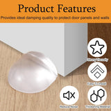 4 Pcs Floor Door Stopper, Self Adhesive Clear Rubber Wall Protector Bumper for Shower Doors, Home Office Furniture Glass Mirror In Australia - Darrahopens