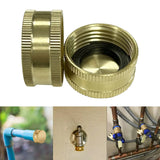 Brass Garden Hose End Caps 4 Pack, 3/4 Inch Female Faucet Plugs with Gaskets for Outdoor Watering Leak Repair, Brass Construction