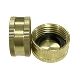 Brass Garden Hose End Caps 4 Pack, 3/4 Inch Female Faucet Plugs with Gaskets for Outdoor Watering Leak Repair, Brass Construction