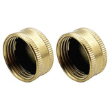Brass Garden Hose End Caps 4 Pack, 3/4 Inch Female Faucet Plugs with Gaskets for Outdoor Watering Leak Repair, Brass Construction