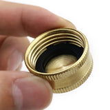 Brass Garden Hose End Caps 4 Pack, 3/4 Inch Female Faucet Plugs with Gaskets for Outdoor Watering Leak Repair, Brass Construction
