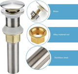 Bathroom Sink Drain Pop Up Assembly with Detachable Strainer Basket, Stainless Steel for Vanity Sink, Brushed Nickel In Australia - Darrahopens