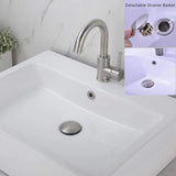 Bathroom Sink Drain Pop Up Assembly with Detachable Strainer Basket, Stainless Steel for Vanity Sink, Brushed Nickel